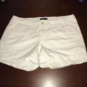 White jean shorts